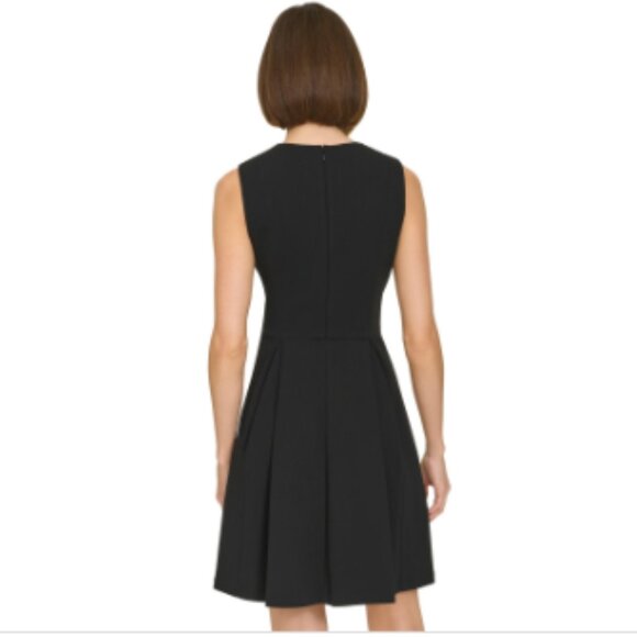 Tommy Hilfiger Petite Rhinestone Pleated Mini Skirt - Black - Picture 3 of 4